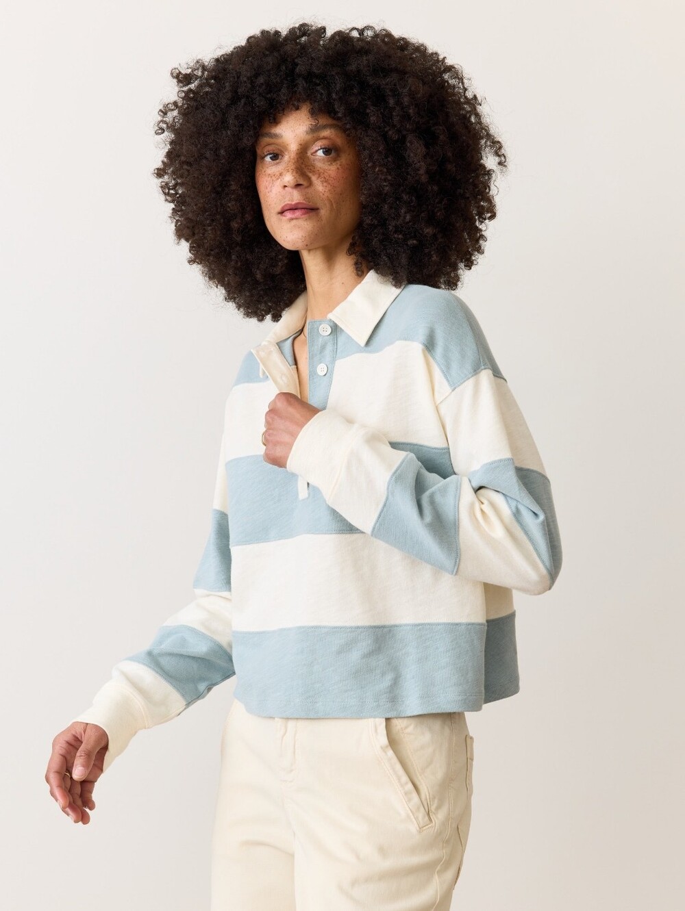 Marine Layer Rugby Crop Polo